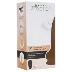   Naked Addiction Rotating 7 - vibrador giratório (18cm) - natural