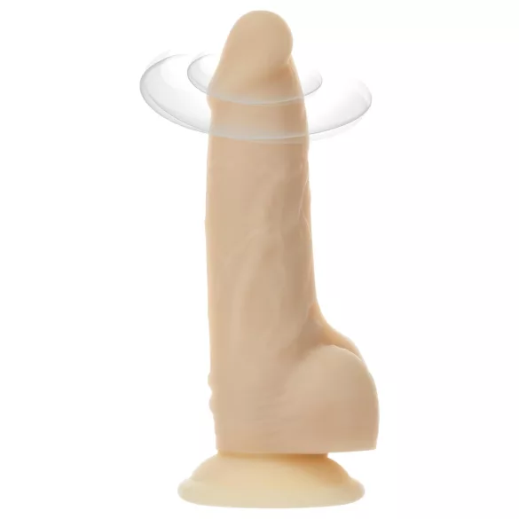 Naked Addiction Rotating 7 - vibrador giratório (18cm) - natural