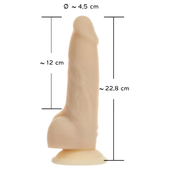 Naked Addiction Rotating 7 - vibrador giratório (18cm) - natural