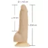 Naked Addiction Rotating 7 - vibrador giratório (18cm) - natural