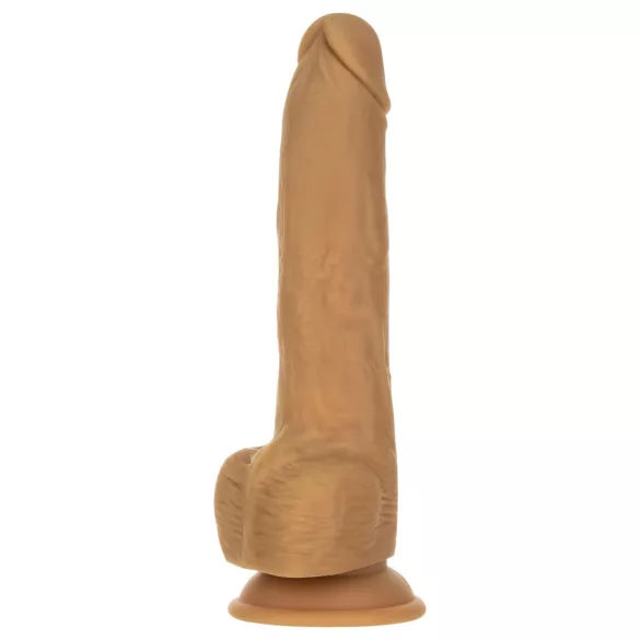 Naked Addiction - vibrador com movimento de vai e vem - silicone escuro 23cm