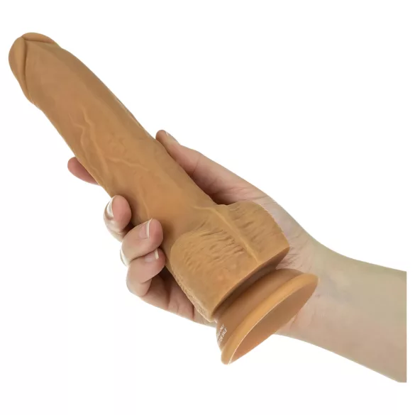 Naked Addiction - vibrador com movimento de vai e vem - silicone escuro 23cm