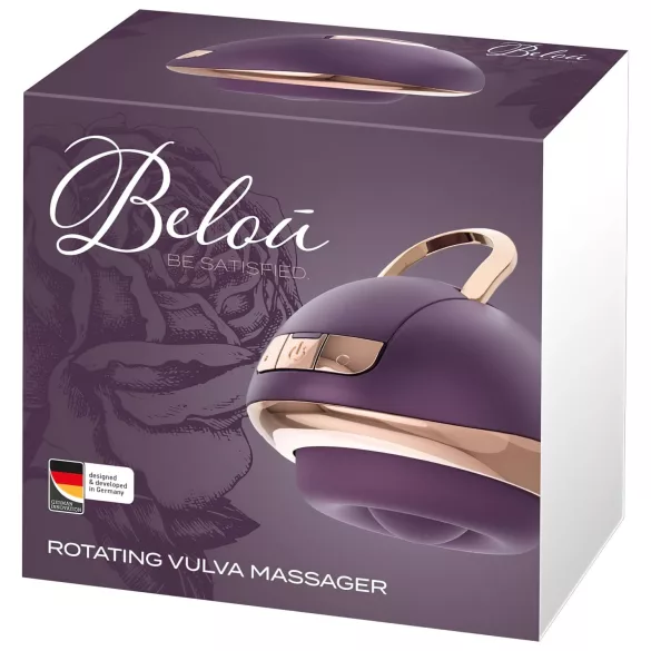 Belou - vibrador rotativo recarregável para vulva - silicone roxo