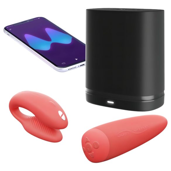 We-Vibe Chorus - vibrador casal recarregável controle app laranja
