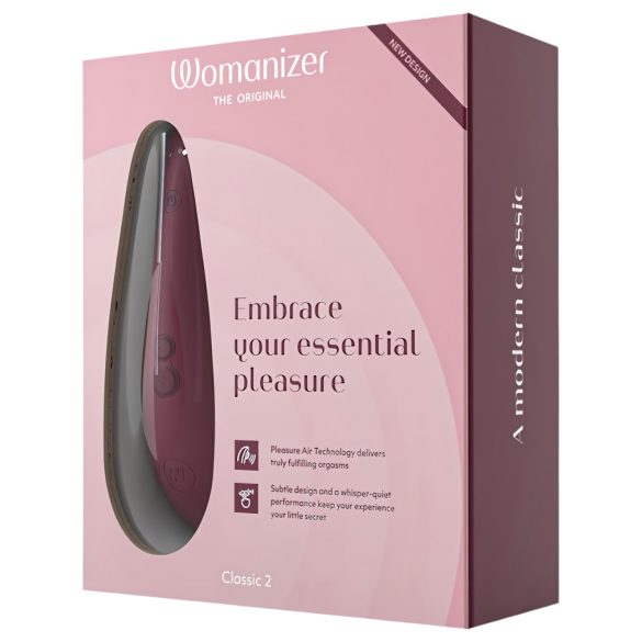 Womanizer Classic 2 - vibrador clitóris sucção recarregável vermelho