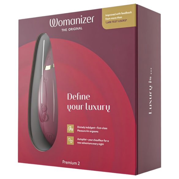 Womanizer Premium 2 - estimulador clitóris sucção - vermelho
