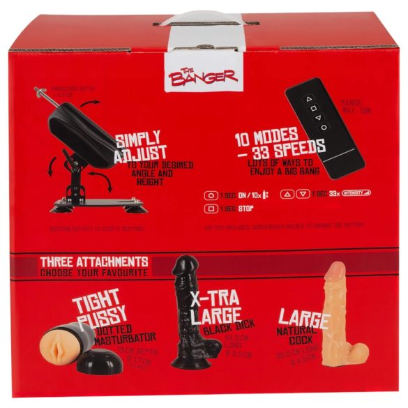 The Banger - máquina de sexo - acompanha 2 dildos e 1 vagina artificial