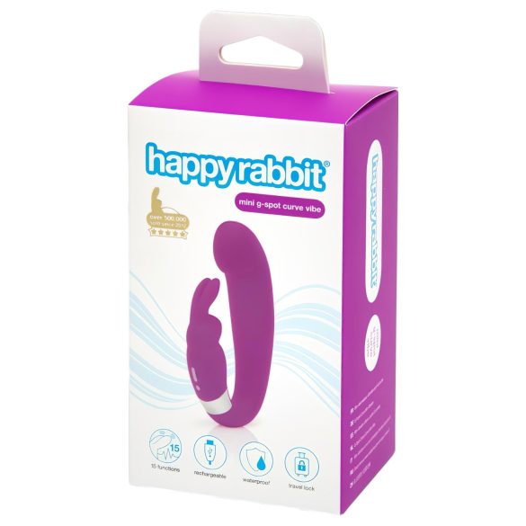 Happyrabbit - vibrador ponto G clitóris recarregável mini - silicone lilás