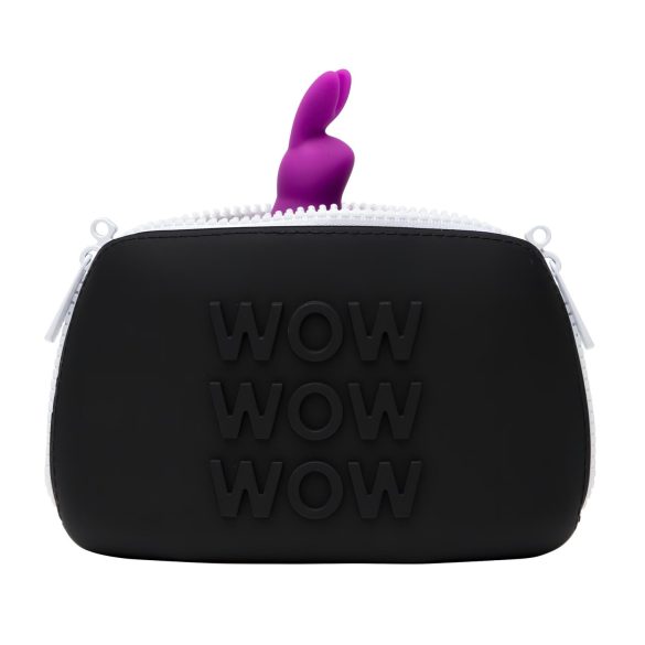 Happyrabbit - anel peniano vibratório com estojo - silicone roxo