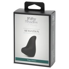   Fifty Shades of Grey - vibrador de dedo - estimulador clitóris - silicone preto