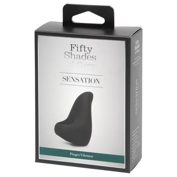 Fifty Shades of Grey - vibrador de dedo - estimulador clitóris - silicone preto