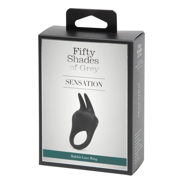 Fifty Shades of Grey - anel peniano vibratório para clitóris - silicone preto