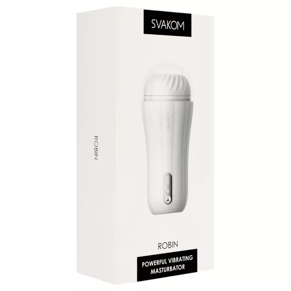Svakom Robin - masturbador recarregável (branco)