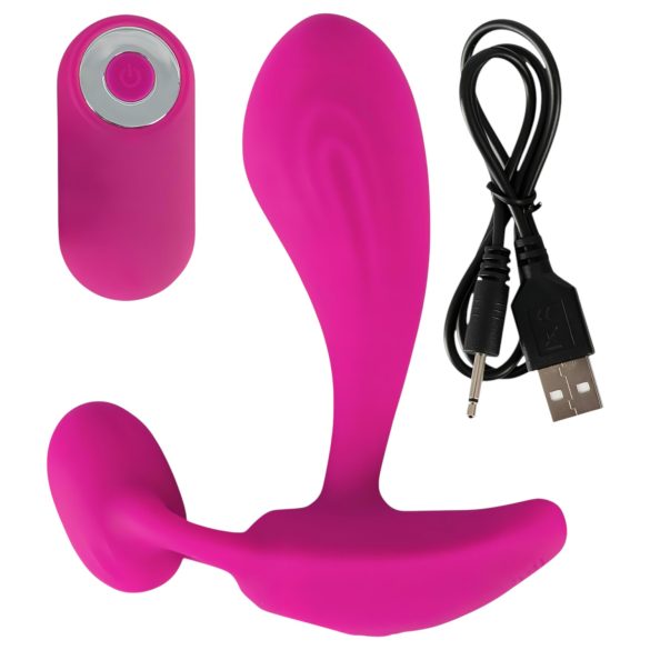SMILE RC - vibrador ponto G recarregável com controle remoto - silicone rosa