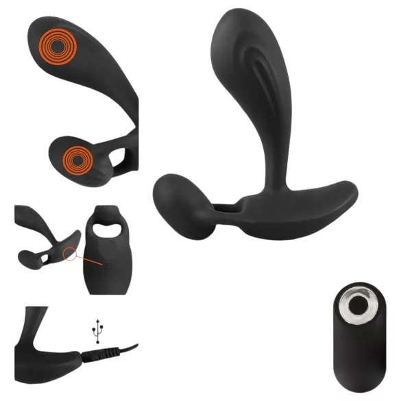 Rebel RC - 2em1 vibrador para próstata (preto)