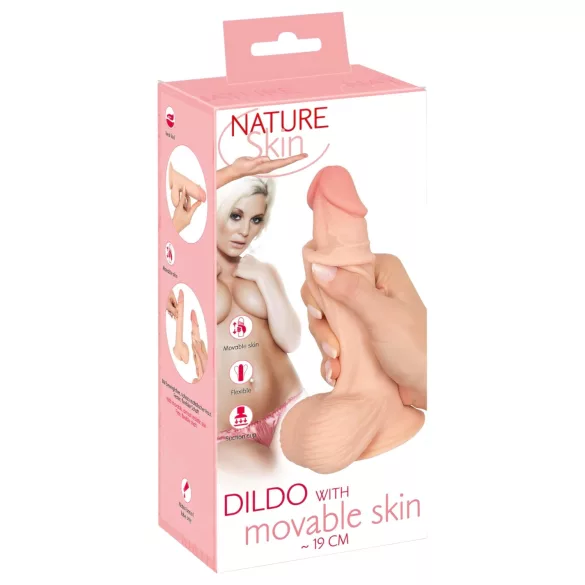 Nature Skin - dildo realístico com veias - 19cm - cor natural
