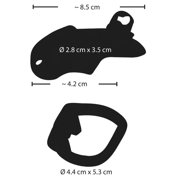 Fetish - gaiola peniana metálica - prata