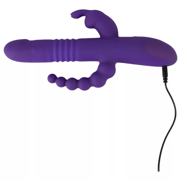 SMILE Triple - vibrador rotativo e pulsante triplo recarregável - silicone lilás