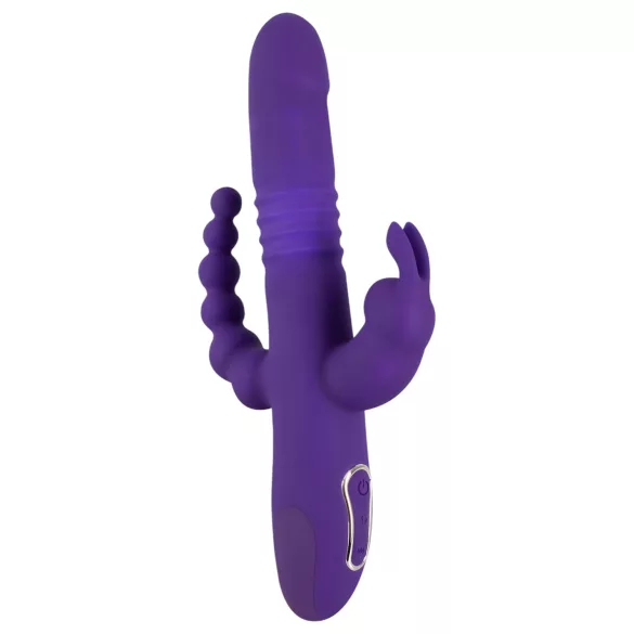 SMILE Triple - vibrador rotativo e pulsante triplo recarregável - silicone lilás
