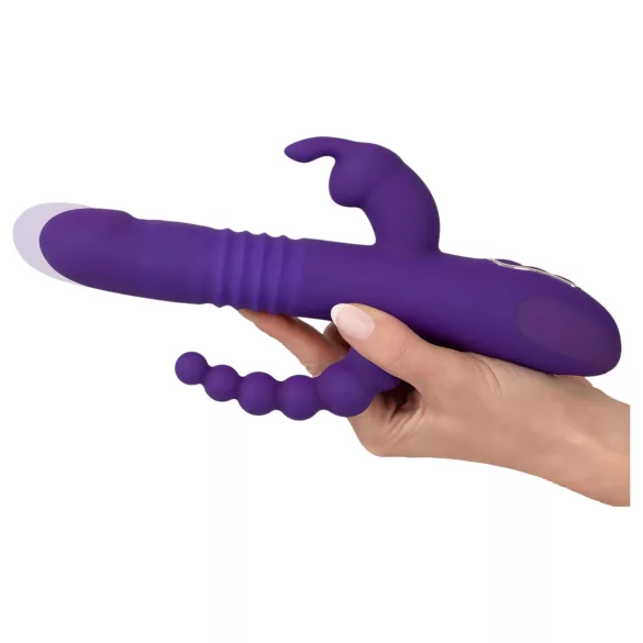 SMILE Triple - vibrador rotativo e pulsante triplo recarregável - silicone lilás