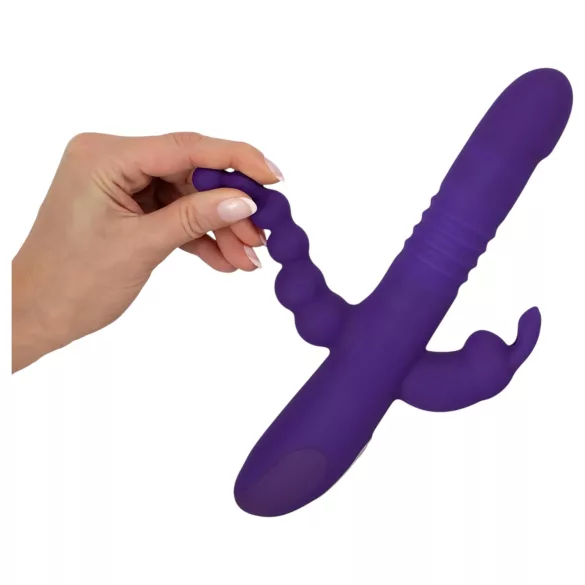 SMILE Triple - vibrador rotativo e pulsante triplo recarregável - silicone lilás