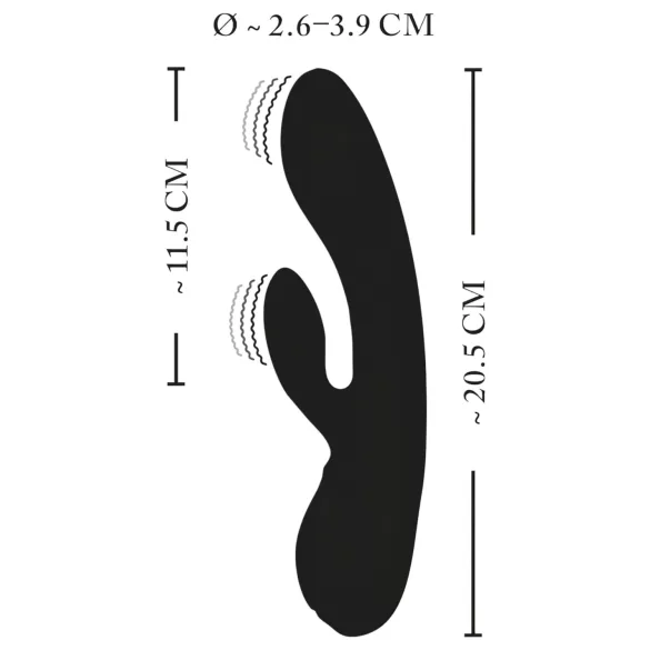 XOUXOU - vibrador clitóris recarregável com braço eletroestimulador preto