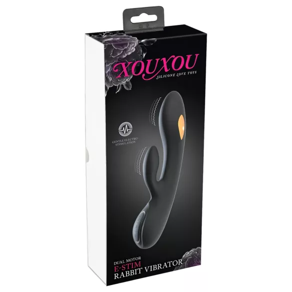 XOUXOU - vibrador clitóris recarregável com braço eletroestimulador preto