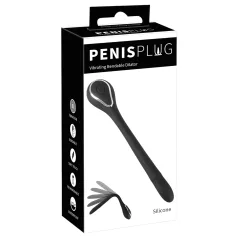   Plug Peniano Dilatador - dilatador vibratório recarregável (1 cm, preto)