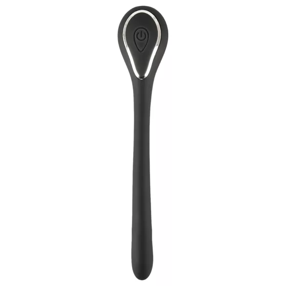 Penis Plug Dilator - dilatador peniano vibratório recarregável 1cm - preto