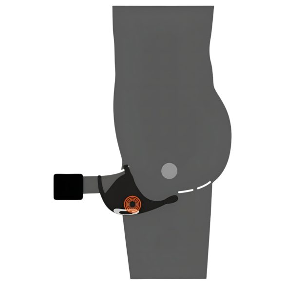 Rebel - anel peniano vibratório recarregável e estimulador de testículos (preto)