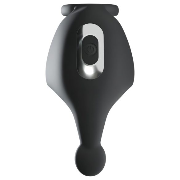 Rebel - anel peniano vibratório recarregável e estimulador de testículos (preto)