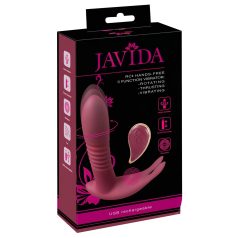   Javida RC - vibrador clitóris controle remoto 3 modos silicone vermelho