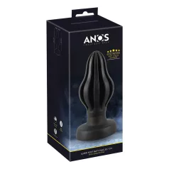 ANOS - plug anal macio com relevos - 7 cm (preto)
