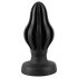 ANOS - plug anal com textura - silicone macio - 7cm - preto