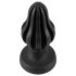 ANOS - plug anal com textura - silicone macio - 7cm - preto