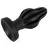 ANOS - plug anal com textura - silicone macio - 7cm - preto