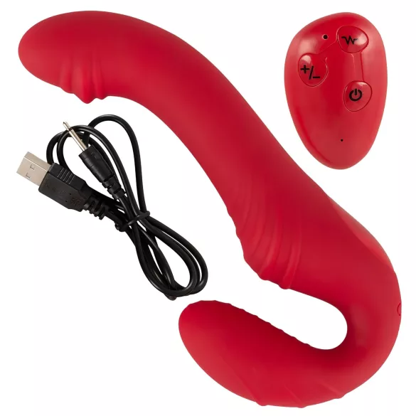 You2Toys - vibrador strapless com controle remoto - vermelho