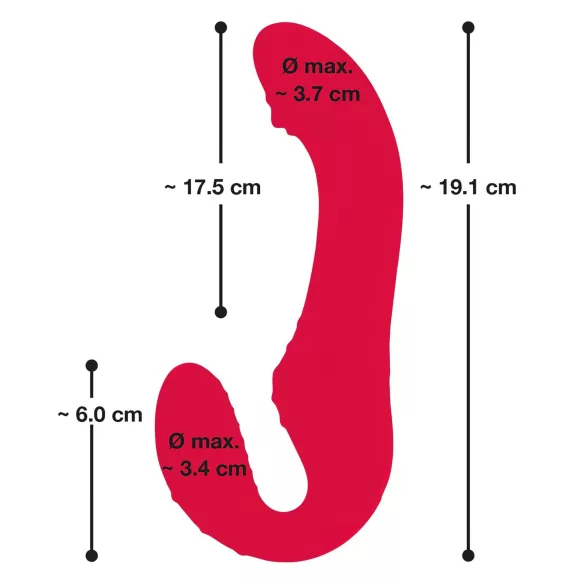 You2Toys - vibrador strapless com controle remoto - vermelho