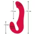 You2Toys - vibrador strapless com controle remoto - vermelho