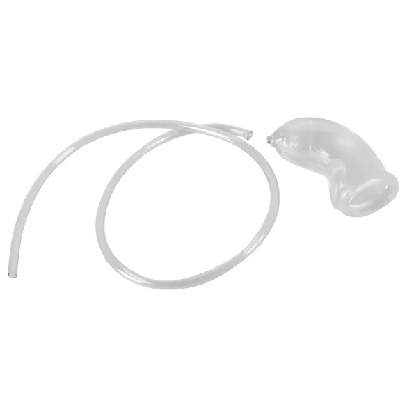 You2Toys Piss Play Sleeve - extensor peniano com tubo de saída (transparente)