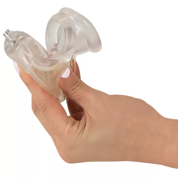 You2Toys Piss Play Sleeve - extensor peniano com tubo de saída (transparente)