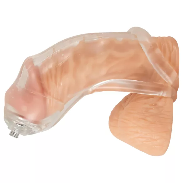 You2Toys Piss Play Sleeve - extensor peniano com tubo de saída (transparente)