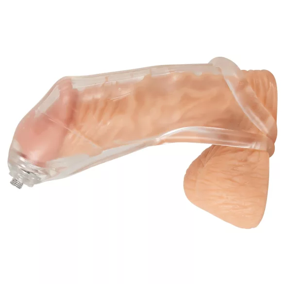 You2Toys Piss Play Sleeve - extensor peniano com tubo de saída (transparente)
