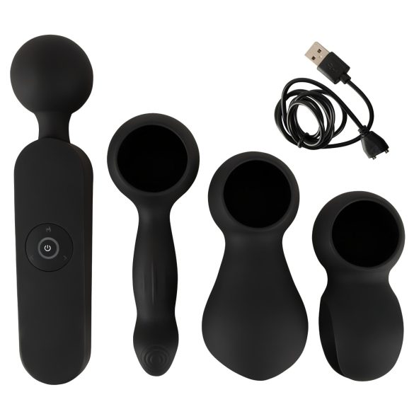 Couples Choice - vibrador massajador recarregável com aquecimento - preto