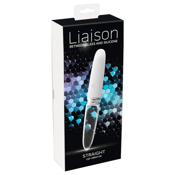 Liaison Straight - vibrador LED recarregável (transparente-branco)