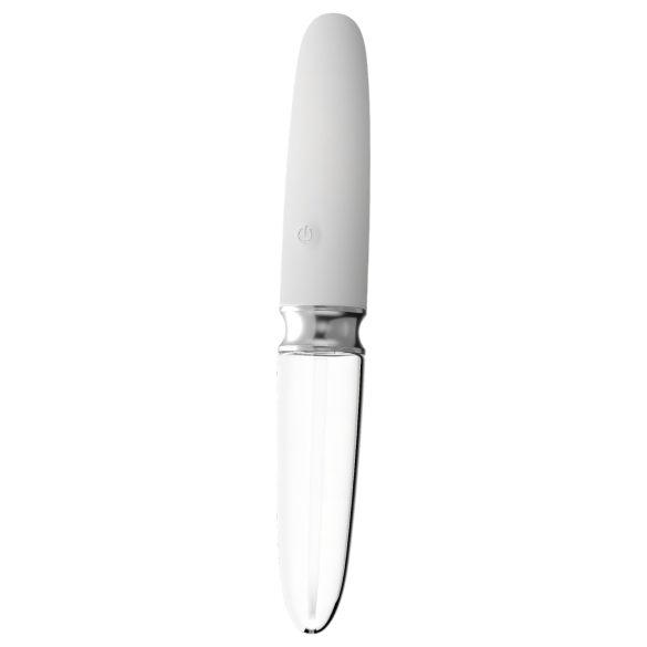 Liaison Straight - vibrador LED recarregável (transparente-branco)