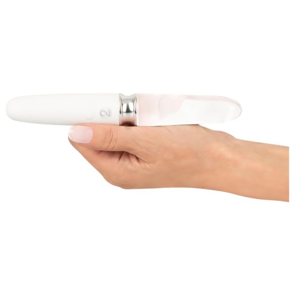 Liaison Straight - vibrador LED recarregável (transparente-branco)