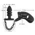 Black Velvets - gaiola peniana silicone com plug anal - preto