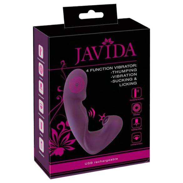 Javida - 4 em 1 vibrador estimulador de clitóris (roxo)