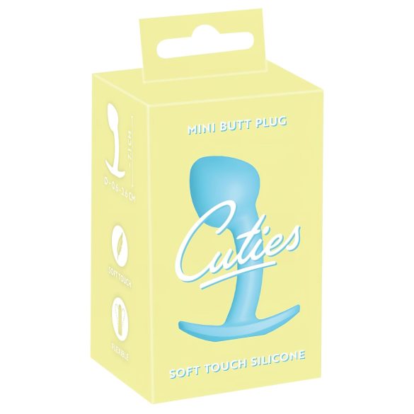 Cuties - plug anal pequeno - silicone - azul 2,6cm